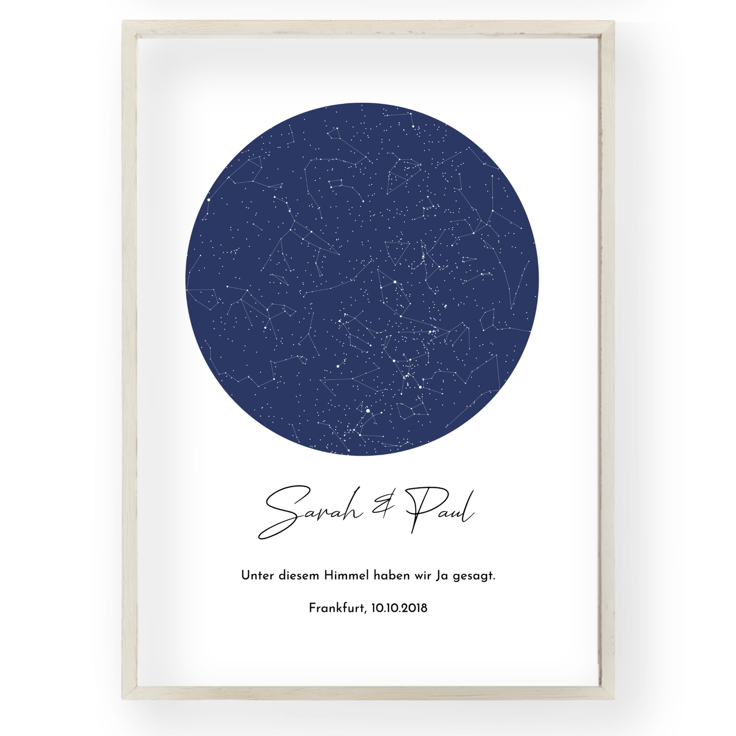 Personalisierte Sternenkarte: Klassisch