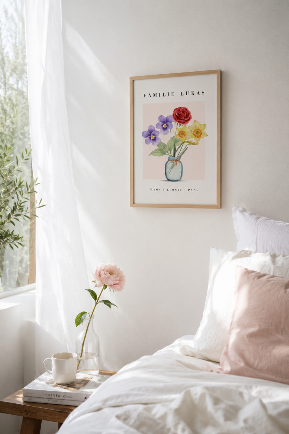 Familienportrait aus Geburtsblumen